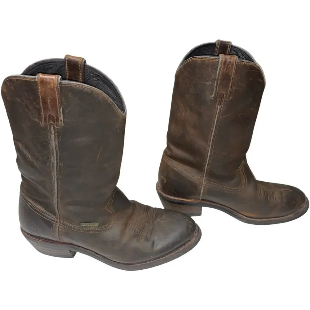 Dan Post Brown Leather Western Work Boots